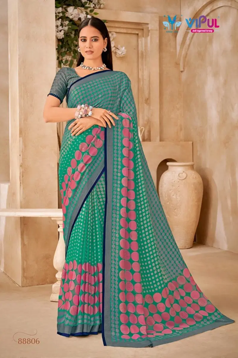 Elaichi  By Vipul Brasso Daily Wear Saree Wholesale Market IN Surat